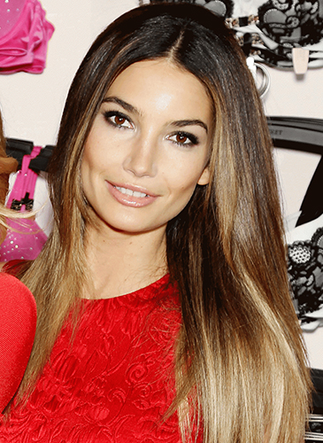Lily Aldridge, hair colour, balayage, dip dye, hairstyle,