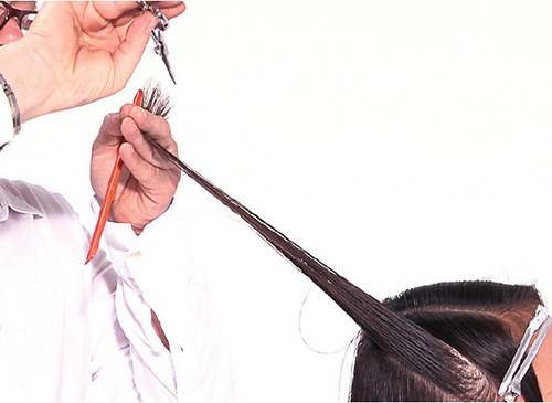 Over-direction creates more weight helping fine layered hair to appear fuller. Learn more >>>